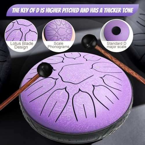 Aedcbaide Buddha Stones Mini Steel Tongue Drum - Image 2