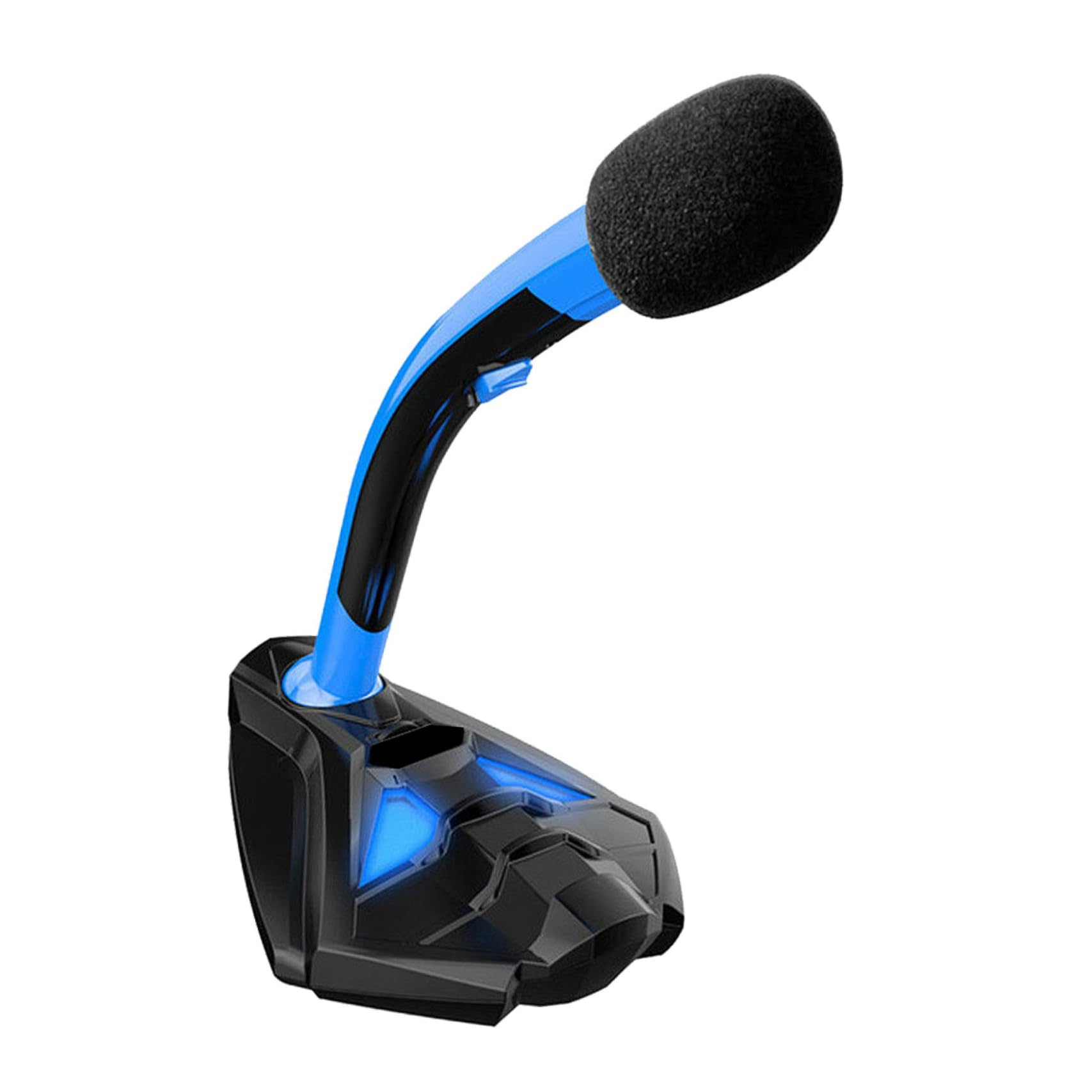 SUPVOX Microfono USB per Computer e Laptop K1 Blu con Luce LED