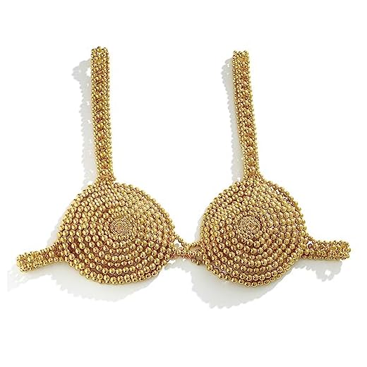 Ubxvamm Stylish Pearl Chest Chain Beach Exquisite Women Pearl Embellished Bra Body Jewelry Beaded Tops Breast Up