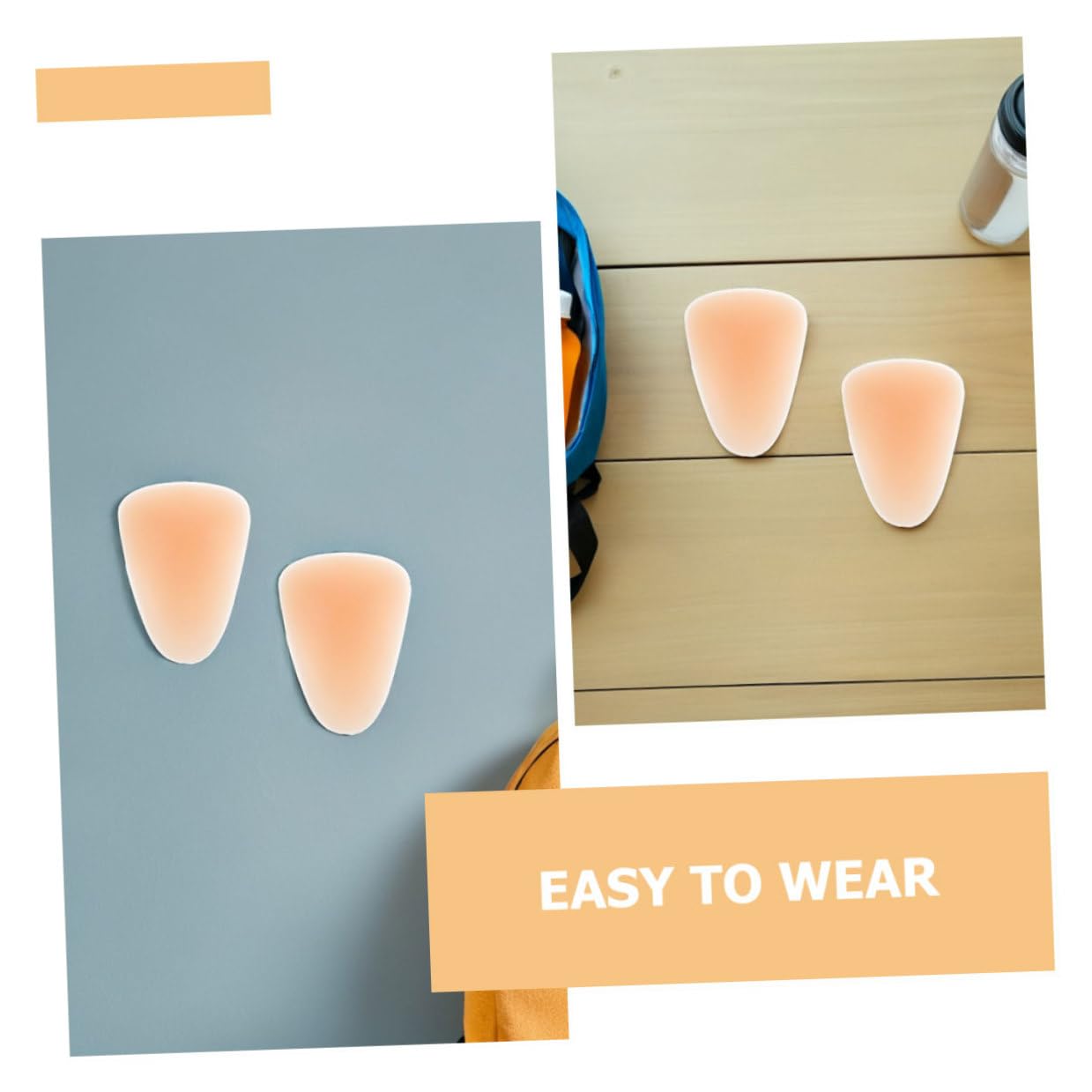 Kichvoe Ginocchiere per Protezione Ginocchio in Silicone Design Ergonomico 4 Pezzi Beige Piena Libertà di Movimento Unisex Perfette per Pattinaggio Indoor e Outdoor