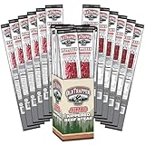 Old Trapper Peppered Kippered Beef Steak | Traditional Style Real Wood Smoked Snacks | Healthy Protein Packed Snacks | 2 Ounce (Pack of 12)