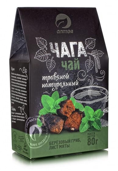 Tea drink "Chaga herbal tea with mint", 80 gr.(Siberian)