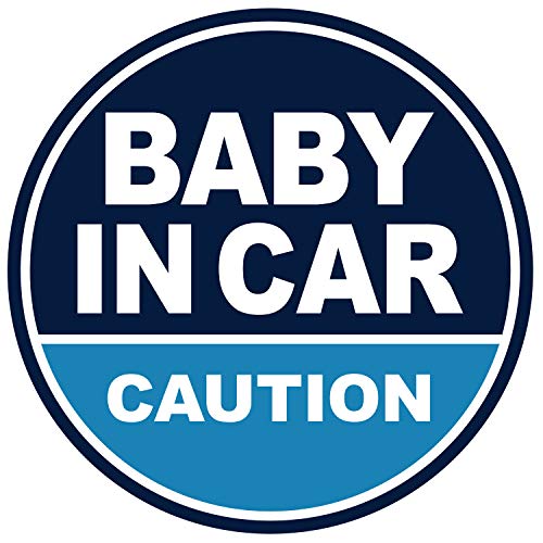 Image of GEEKBEAR Baby in Car Magnet for Car, Circle (Navy/Blue)