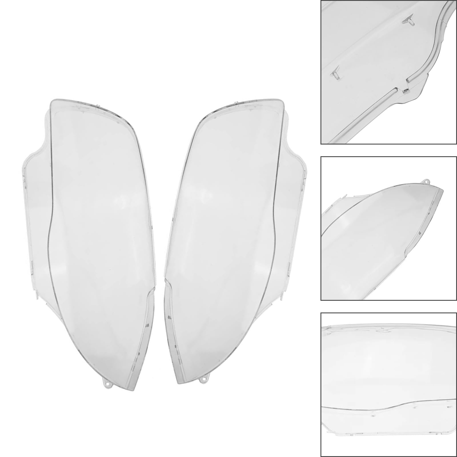 Topteng 2PCS Front Headlight Glass Clear Cover passend für BMW 1-Series E81 E82 E87 E88 2003-2011