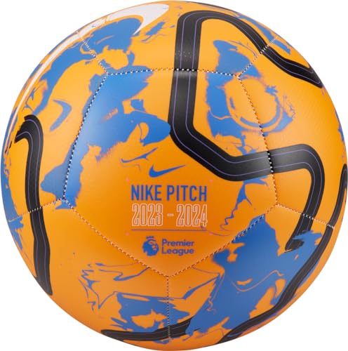 Item weight : 1.1 pounds Nike Pallone Da Calcio Pl Nk Pitch - Fa23, Orange/Racer Blue/White, FB2987-870, 5