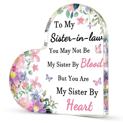 Sister In Law Birthday Gifts From Sister Brother Acrylic Heart Decoration Birthday...