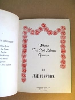 Hardcover Where the Red Lehua Grows. Book