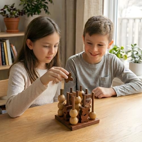 3D juego de mesa Tres en Raya de madera Ajuny miniatura 5
