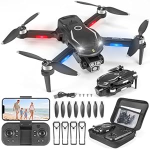 Drohne mit Kamera HD 4K, C Faltbare FPV WiFi Live Ãœbertragung Drohne für Kinder Anfänger,  Akku Lange Flugzeit, eadless Modus, lugbahnflug, inderni... Key Start/Landen, eadless Modus