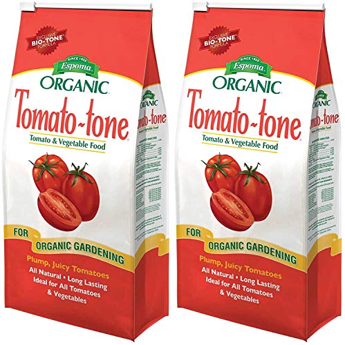 Espoma Tomato-Tone Organic Fertilizer - 2 Pack, 4 lb. Bag Each, Perfect for Tomatoes, Prevents Blossom End Rot, Complete Balanced Feeding