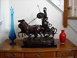Roman Minerva Athena Bronze Statue Chariot of War Horses E. Fremiet Sculpture