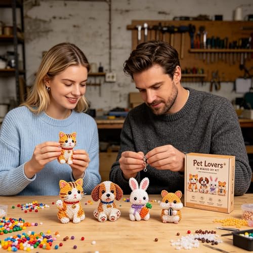 Kit 3D animales con cuentas para relajarse y ejercitar la mente en casa 7