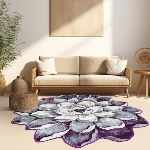 Tapete decorativo redondo Flower Rug 5ft