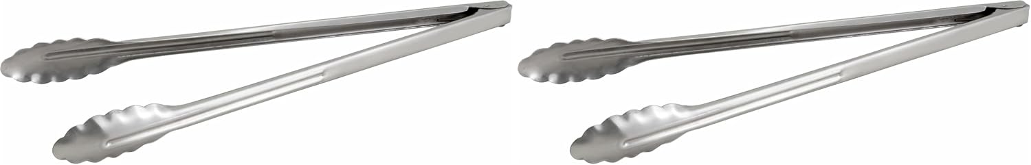 Winco Coiled Spring Heavyweight Stainless Steel Utility Tong, 16-Inch (Pack of 2)
