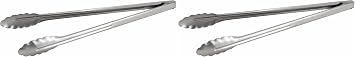 Winco Coiled Spring Heavyweight Stainless Steel Utility Tong, 16-Inch Pack of 2
