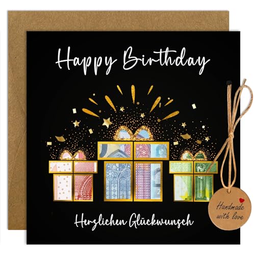 Geldgeschenke Geburtstag, Geburtstagskarte Geldgeschenke Verpackung Geburtstag mit Umschlägen, Geschenkidee Geburtstagsgeschenk für Frauen Männer