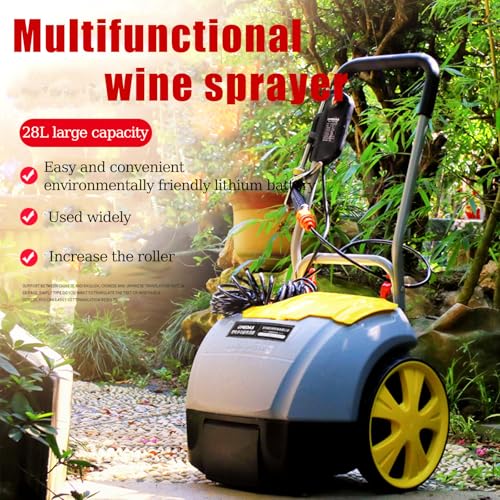 Spruzzatore elettrico da giardino con tubo lungo, ugello regolabile e interruttore di sicurezza, ideale per la cura del prato, irrigazione delle piante e lavaggio auto