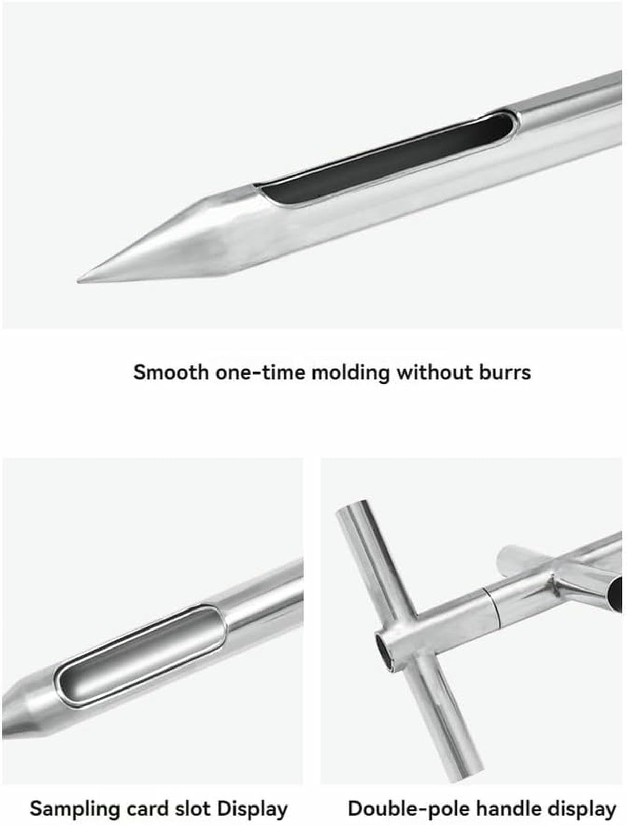 Generisch Bodenprobennehmer mit T-Griff aus Edelstahl – Robuste Sonde für Bodenanalyse-Sets, ideal für Landwirtschaft, Gartenbau, Pflanzenzucht und Forschung, Durchmesser: 25 mm, 1 m / 3,3 Fuß