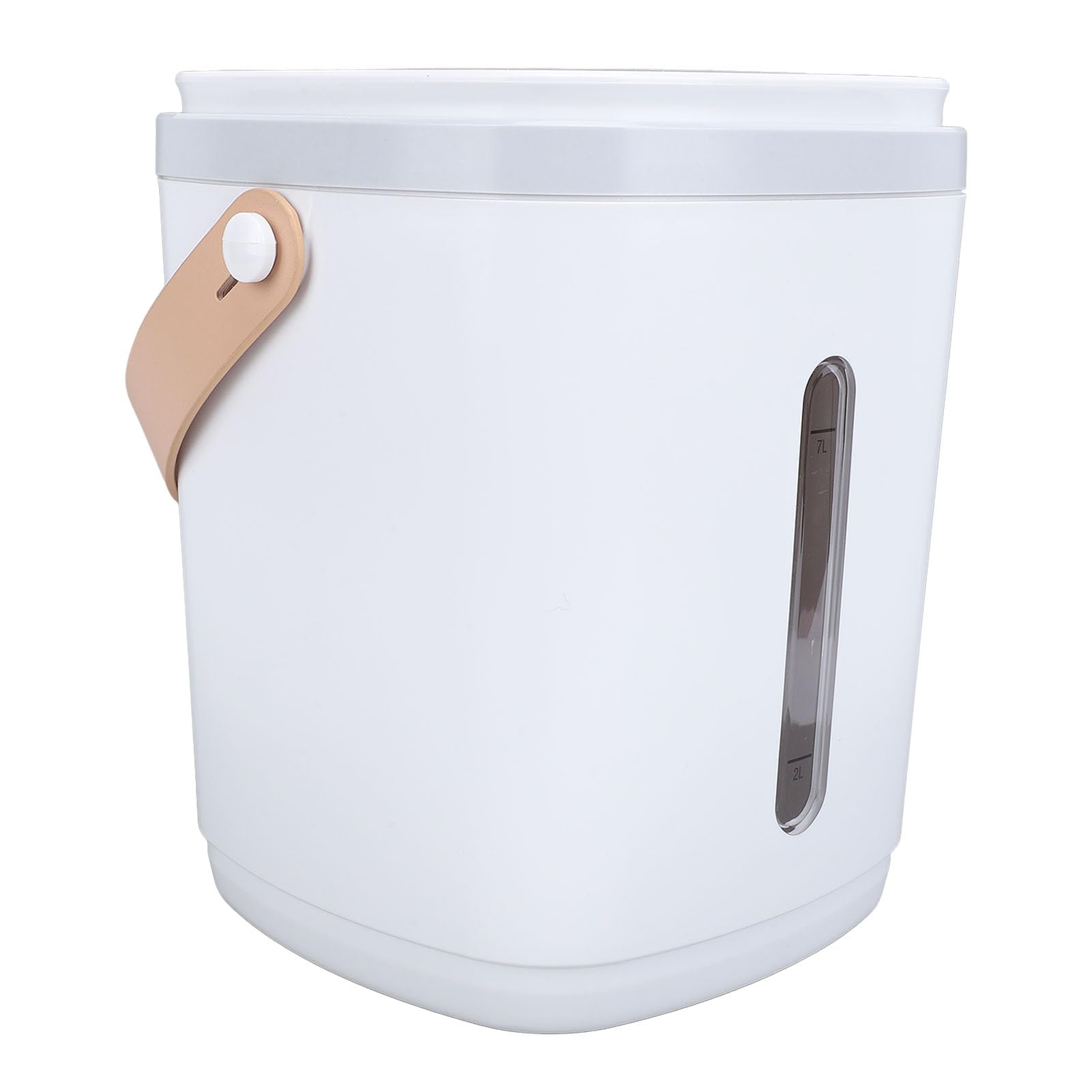 Contenitore per la Conservazione del Riso Sottovuoto, Grande, Portatile, da 8 Litri, per la Domestica, con Design Sigillato e Misurino (Grigio)