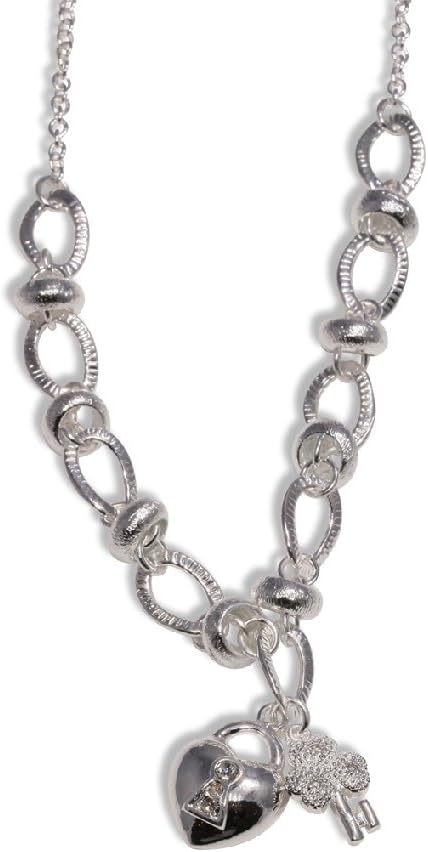 Enez Necklace 46 cm with 2.0 cm Pendant 925 Silver Plated R170