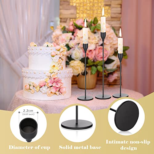 Potchen 27 Pack Candles Holder, 9 Sets Taper Candlestick Holders Fit 0.75 Inch Thick Pillar Candles, Long Candle Sticks Holder Centerpiece Decor For Home, Wedding, Dinning, Party, Anniversary(Black) #TOP3