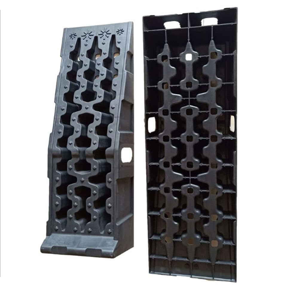 Rampa de plástico para coche, 1 par, 7,25 tonos, rampa de acceso para vehículos pesados, automóviles, camiones, capacidad de carga de 16000 lbs