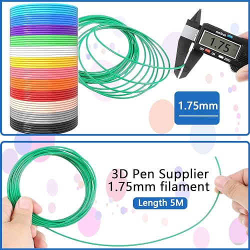 3D Stift Vorlagen Zubehör, 40 Muster Dickes Papier Vorlage, 3D Pen Vorlagen, 3D-Druck-Zeichenbuch, 3D Stift Vorlagen (40 Muster) Starterset Zubehör 1.75mm PLA Filament 10 Farben 5M (Kein Stift)