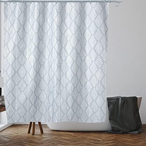 VIROSA Mosaic Grey Shower Curtain Anti Mould, Mildew Resistant Size 180x180 cm (71 x 71 Inch