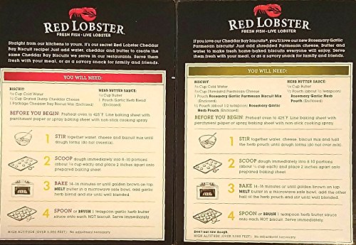 Variety Pack of 2 Red Lobster Biscuit Mixes - Cheddar Bay & Rosemary Garlic Parmesan