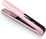 Cordless Hair Straightener and Curler 2 in 1, Portable Flat Iron for Hair, Fast Heating Flat Iron, Adjustable Temperature, Type-C Rechargeable, Mini for Travel(Grey)
