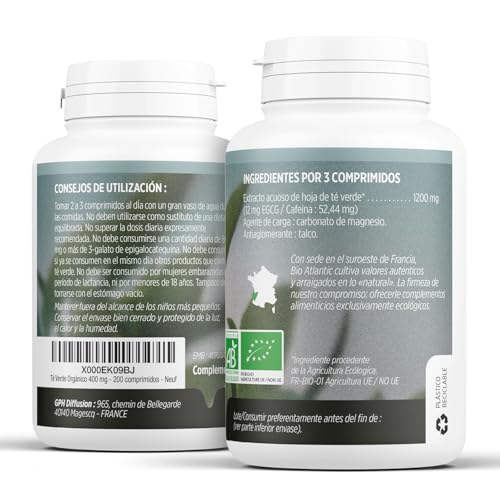 Miniatura 2 de Té Verde Orgánico - 1200 Mg Por Dosis Diaria - Egcg - 200 Comprimidos - Alta Concentración, Formato Ahorro, Premium Y Vegetal