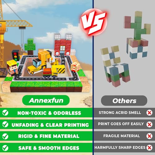 image for Annexfun Magnetic Blocks-100PCS Magnetic Building Blocks, Magnetic Blo