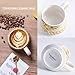 Topadorn Set of 2 Ceramic Coffee Mug for Home & Office, Porcelain Latte Travel Cup with Lid and Color Box, Flower Art Tea Mug with Handle