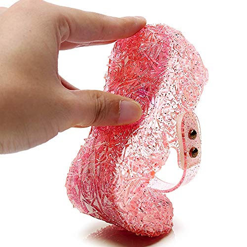 Image of techcity Princess Girls Sandals Dress Up Dance Party Cosplay Jelly Shoes for Kids Toddler Mary Janes