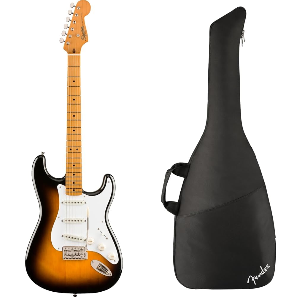 Squier by Fender Classic Vibe '50s Stratocaster, 2-Colour Sunburst + Borsa