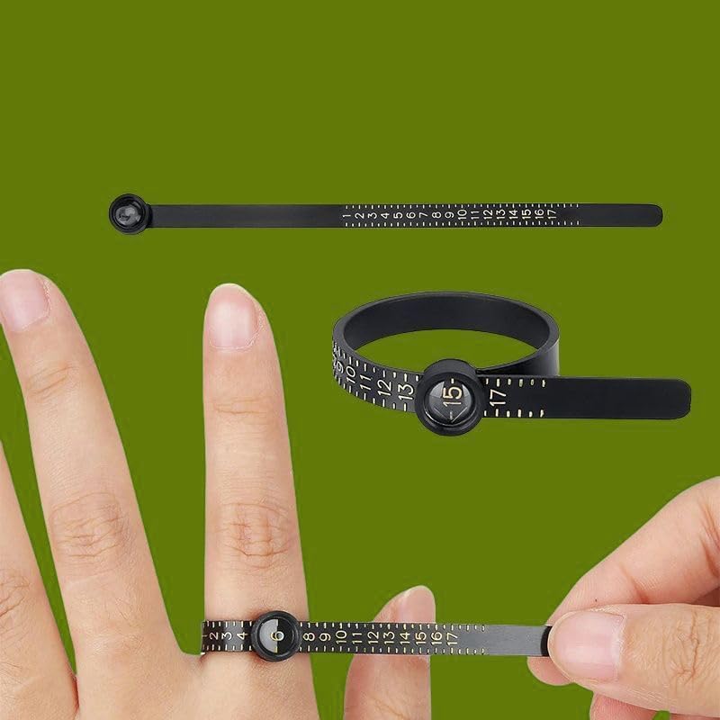2 PCS Ring and Bracelet Sizer Measuring Tool, Reusable Universal Finger Measuring Tool and Wrist Bangle Gauge, Jewelry Sizing Kit for Women Men (US Size)