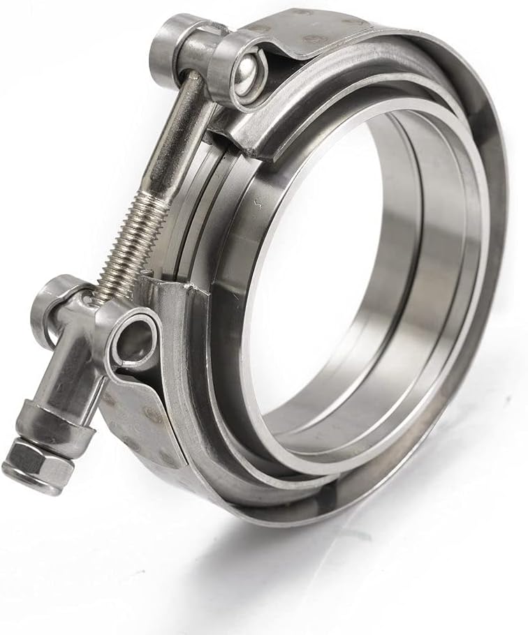 Universal Upgraded 2" 2.25" 2.5" 2.75" 3" 3.25" 3.5" 3.75" 4" 4.5" inch Auto Parts V-band clamp kit for Turbo, Exhaust pipes (2 inch)