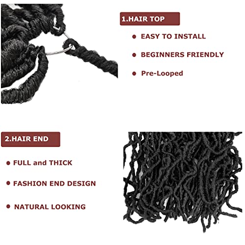 24 Inch New Locs 7 Packs Soft Locs Crochet Hair For Black Women Natural Butterfly Locks Style Goddess Locs Crochet Hair Black Curly And Pre-Looped Faux Locs Crochet Hair (24 Inch, 7Packs, 1B) #TOP4