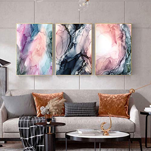 Nuage coloré toile affiche moderne abstrait peinture murale salon déco maison 3 pièces 50x70