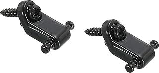 MECCANIXITY Guitar Metal Roller String Tree Retainers String Guides Black for Electric Guitar Bass with Screws 2pcs