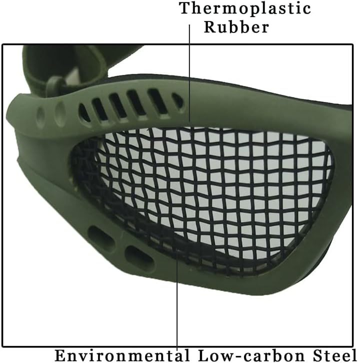 Miniatura 5 de Gafas de seguridad de malla antivaho para juegos al aire libre, deportes, paintball, equitación, ciclismo