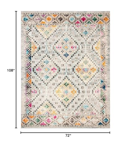 Tapete Boho Safavieh Madison 6 x 9 pies Gris y Amarillo miniatura 2