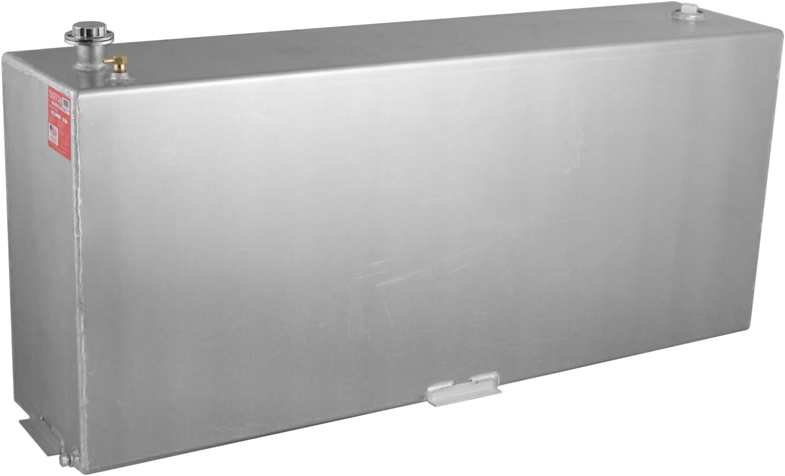 RDS MFG INC 72118 Vertical Transfer Fuel Tank - 90 Gallon Capacity 60" L x 14" W x 26" H, Silver Mill Finish Aluminum