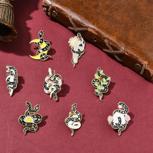 Image of Ipotkitt Bee Rectangle Biology Theme Fruit Vegetable Snake Ice Cream Brooches Insect Dessert Strawberry Lapel Pins for DIY Jewelry Craft Clothes Decor