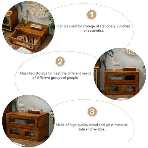 DECHOUS Supporto per Monitor Vintage in Legno con