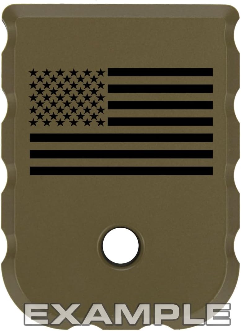 NDZ Performance Extra Thick Brass Magazine Floor Plate for Glock 9mm Gen 1-5 – Heavyweight Base Pad for G17 G19 G26 G34 – Cerakote ODG Finish – Custom Engraving Available