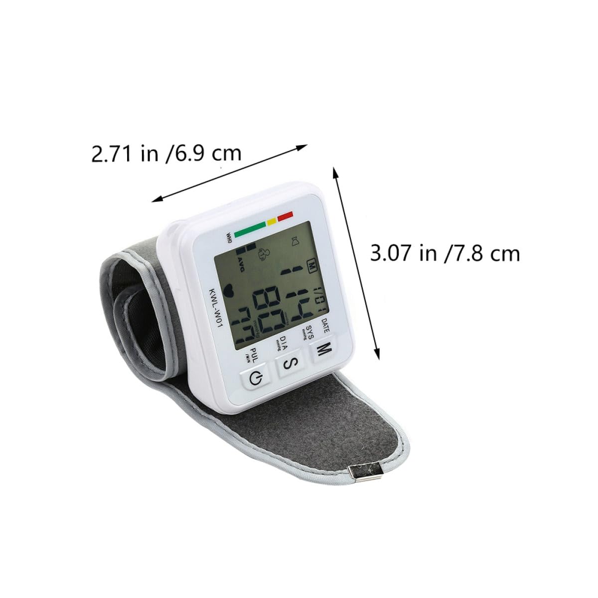 MAGICLULU Misuratore di Pressione Digitale da Polso per Casa, Ematomanometro Elettronico Display Lcd a Numeri Grandi, Compressione Automatica e Spegnimento Automatico, Adatto per Anziani,