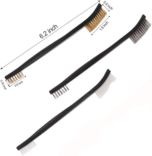 Miniatura 2 de Accmor Kit de herramientas de limpieza de armas, juego universal de limpiador de pistolas que incluye 3 cepillos de limpieza de pistola de cerdas de