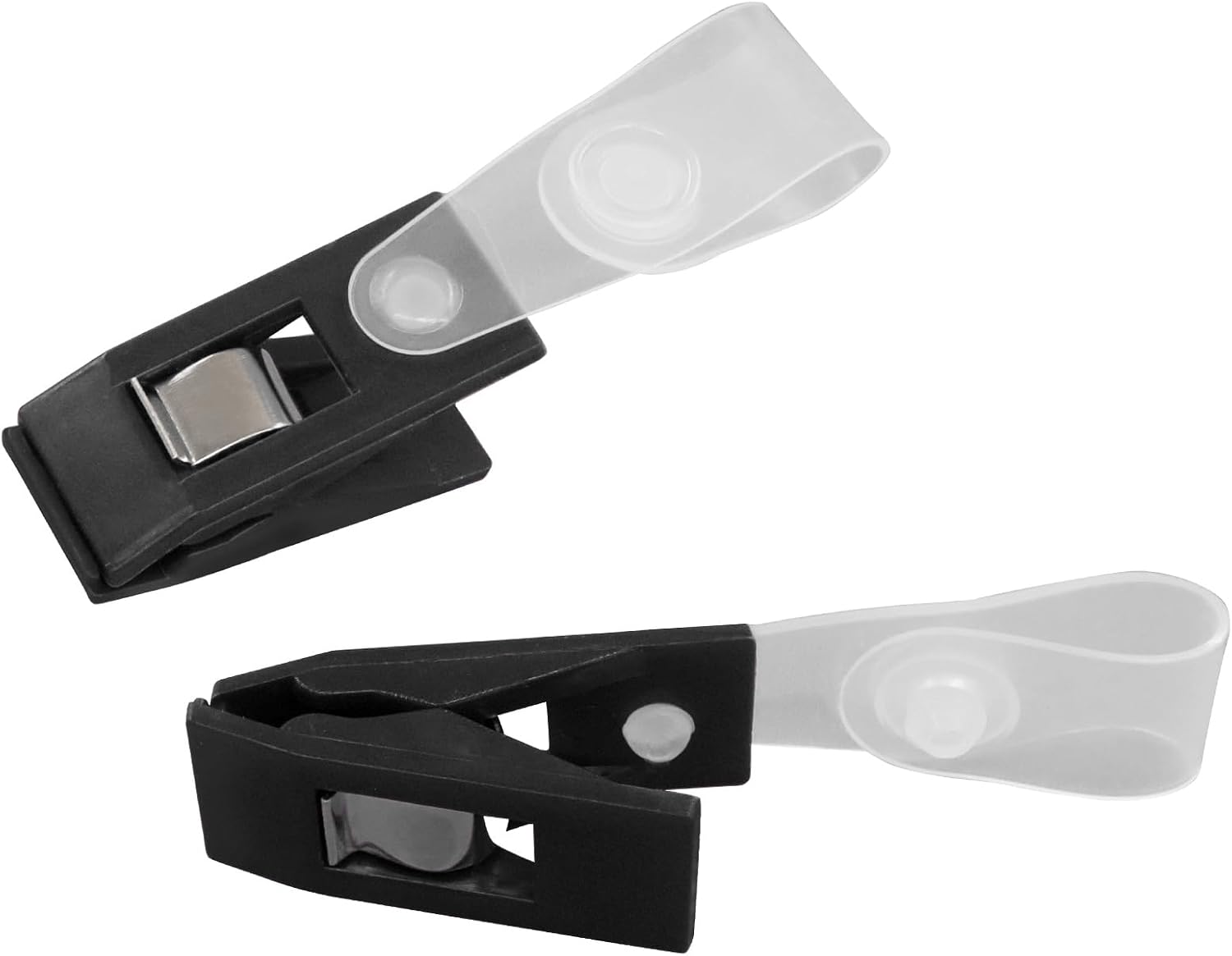 Black Plastic Garden Flag Clips, 30pcs image 2