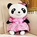 JZLMF 1 stücke 22/30 cm lebendige Kawaii Panda mit Rock plüsch Spielzeug weiche Cartoon Tier rosa Panda gefüllte Puppe für mädchen Kinder geburtstagsgeschenk-22 cm stieg SHANWEILU
